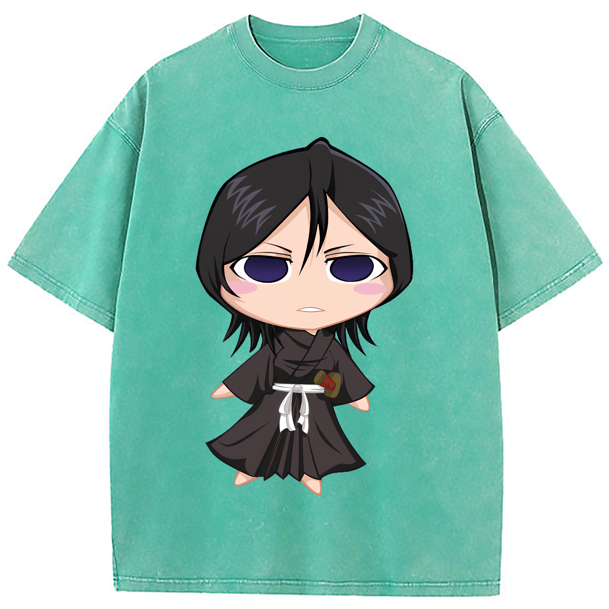 （画像用） ブリーチ 朽木ルキア BLEACH Kuchiki Rukia 綿100% ヴィンテージ風 半袖Tシャツ（フロントプリント）